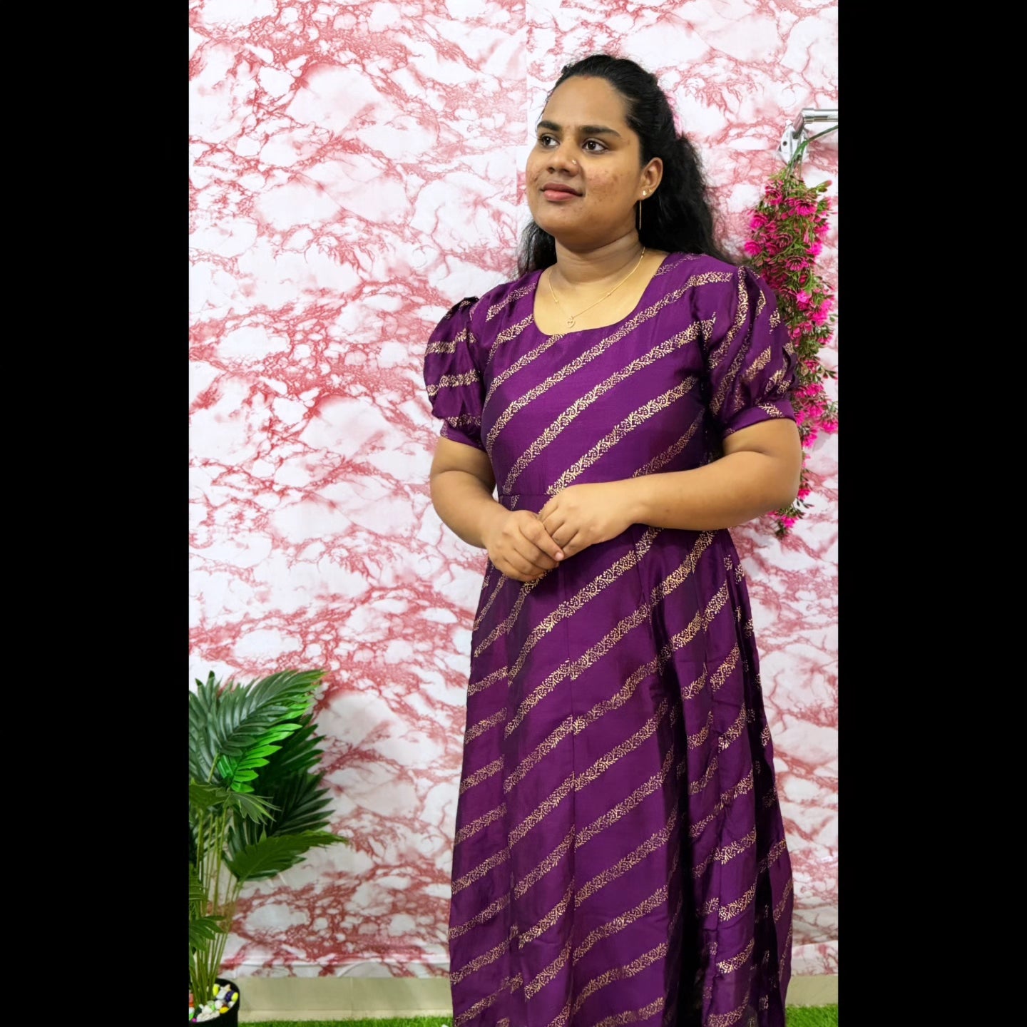 1. A VICHITRA SILK FROCK