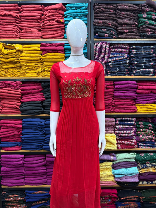 1. A Beautiful Handwork Kurthi