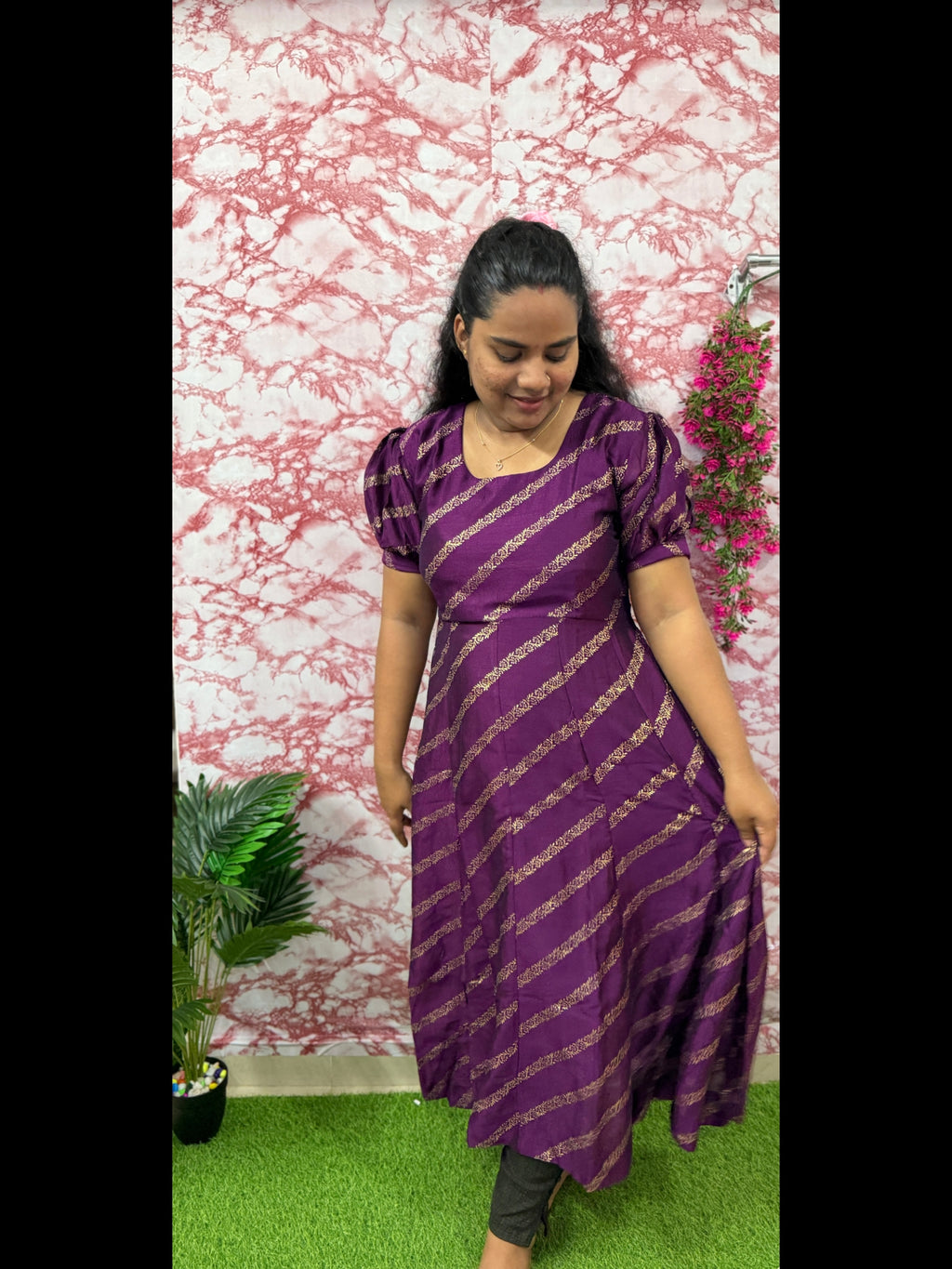 1. A VICHITRA SILK FROCK