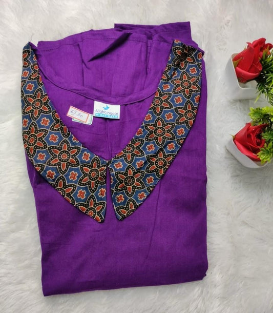 1. A Colar Frock nighties