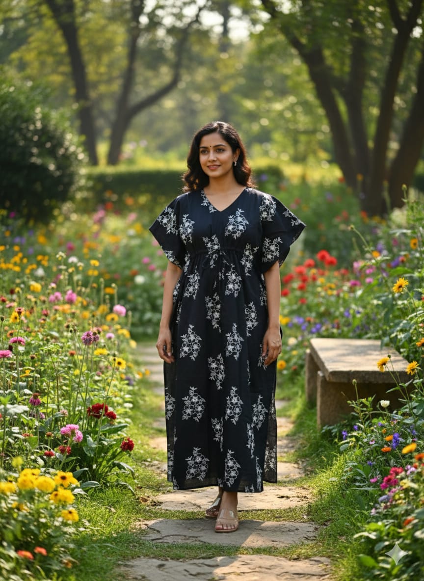 1. A Kaftan Frock nighties