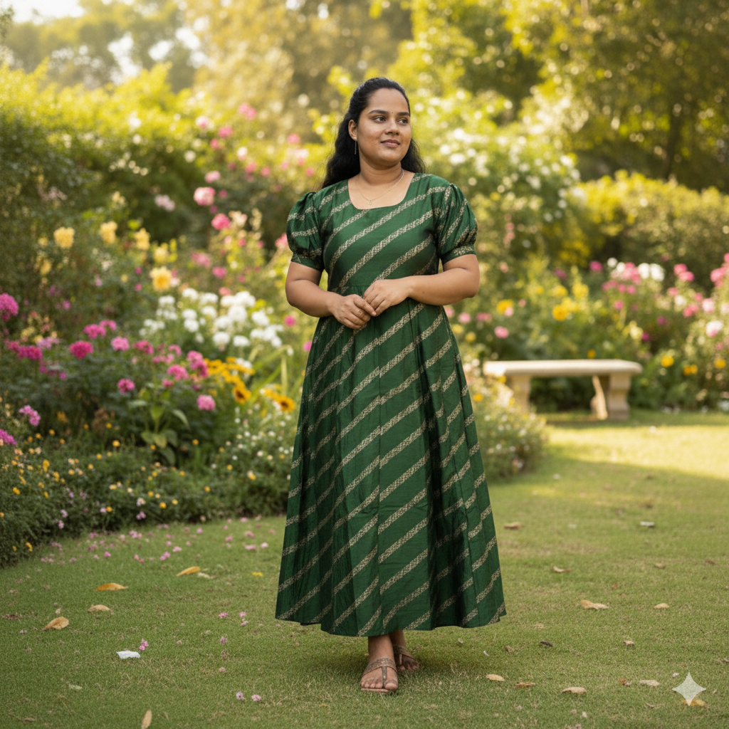 1. A VICHITRA SILK FROCK