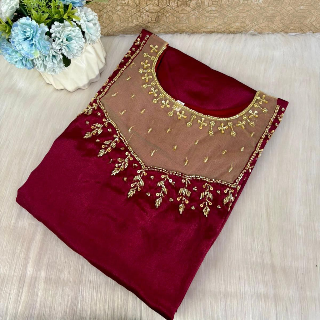 1. A Jewel neck kurthi