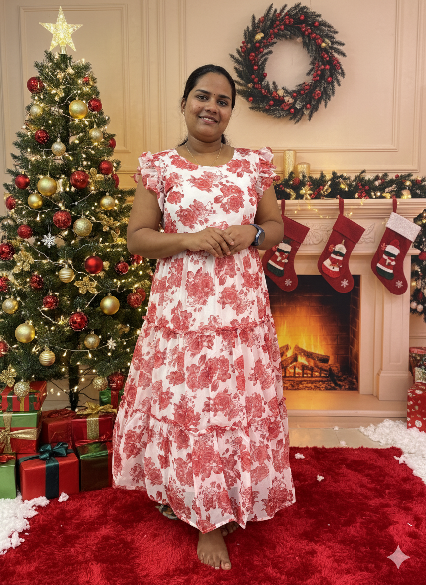 1. A Beautiful Christmas Frocks