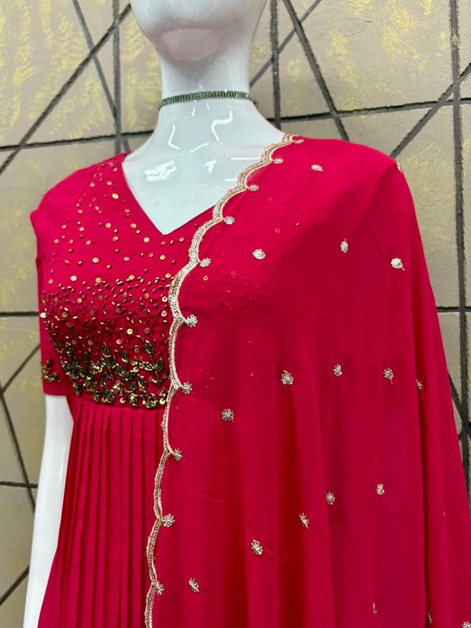 1. A HEAVY HANDWORK KURTHI